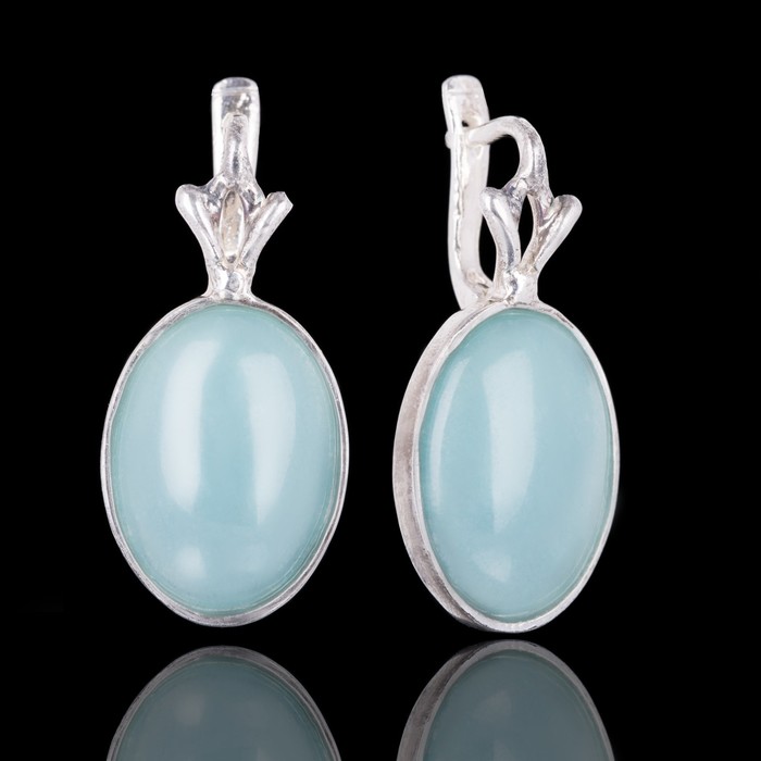 Серьги бижар "Танго" аквамарин