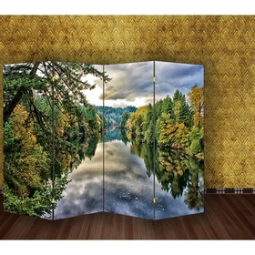 Ширма "Лесная река", двухсторонняя, 200 × 160 см от Сима-ленд
