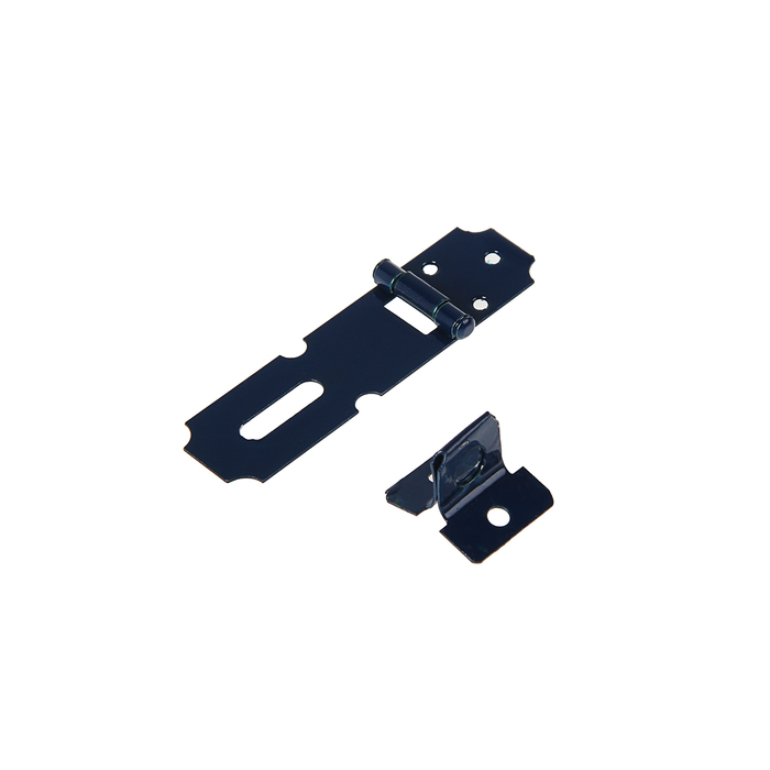 Накладка для навесного замка, с проушиной, L=50 мм, синяя