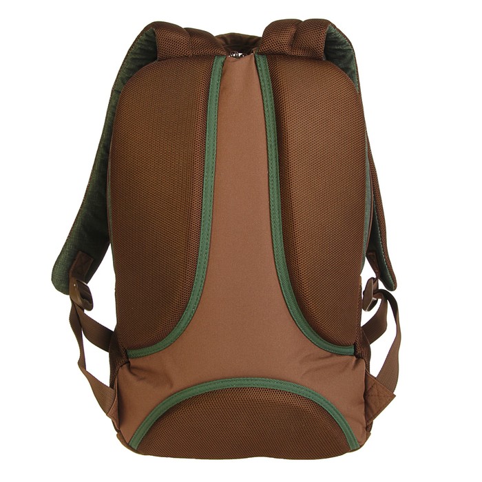 Рюкзак молодежный c эргономичной спинкой HEAD 46 х 31,5 х 16 см, зелёный/коричневый