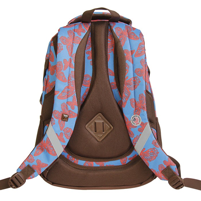 Рюкзак молодежный c эргономичной спинкой HEAD 45 х 31 х 19 см, синий/коричневый