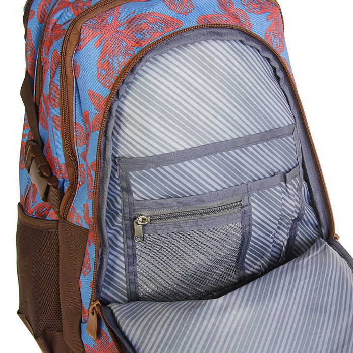 Рюкзак молодежный c эргономичной спинкой HEAD 45 х 31 х 19 см, синий/коричневый