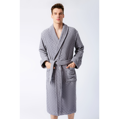 Халат «Этель Премиум» мужской, размер 48, 440 г/м², цвет серый, хлопок 100%