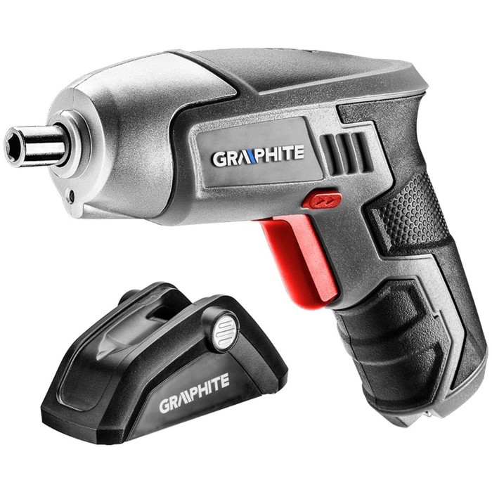 Отвертка аккумуляторная GRAPHITE 58G151, 3.6 В, Li-ion, 1х0.8 Ач, 1/4", 5 Nm, набор бит