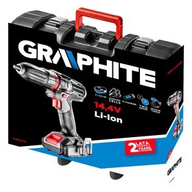 

Дрель-шуруповерт GRAPHITE 58G216, аккум., 14.4В, 2х2 Ач, БЗП 1-13 мм, 1100 об/мин, кейс