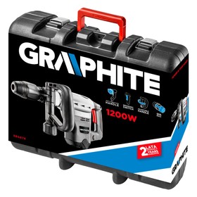 

Молоток отбойный GRAPHITE 58G876, SDS Max, 1200 Вт, 3350 уд/мин, 15 Дж, 3 м, кейс