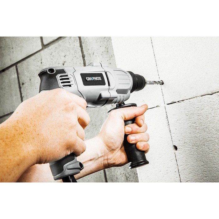 Перфоратор GRAPHITE 58G505, 2 режима, SDS+, 400 Вт, 1500 об/мин, 6600 уд/мин, 1.5 Дж, кейс