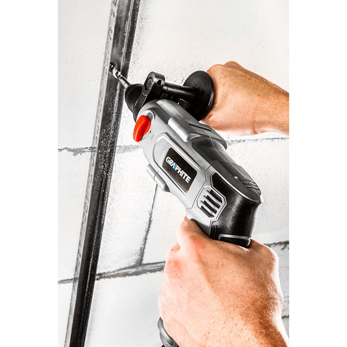 Перфоратор GRAPHITE 58G505, 2 режима, SDS+, 400 Вт, 1500 об/мин, 6600 уд/мин, 1.5 Дж, кейс