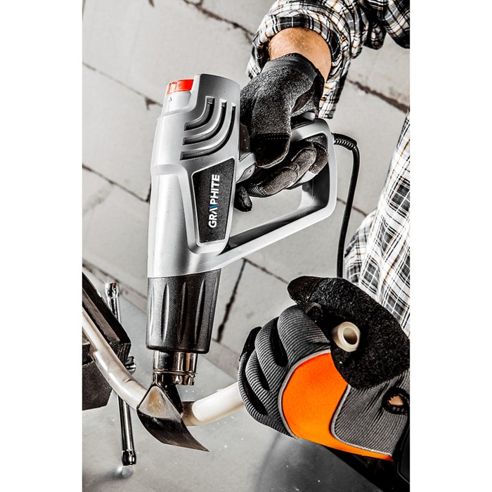 Фен технический GRAPHITE 59G522, 2000 Вт, 550°, 500 л/мин, 4 сопла, кейс