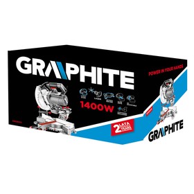 

Торцовочная пила GRAPHITE 59G800, 1400 Вт, 185х16 мм, 5000 об/мин, ±45º, 3 м, лазер