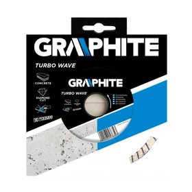 

Диск отрезной алмазный GRAPHITE 57H634, turbo wave, по бетону,125 х 22.2 мм