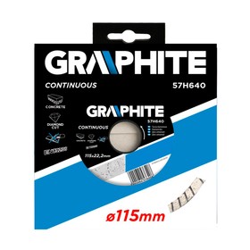 

Диск отрезной алмазный GRAPHITE 57H640, сплошной, по граниту, 115 х 22.2 мм