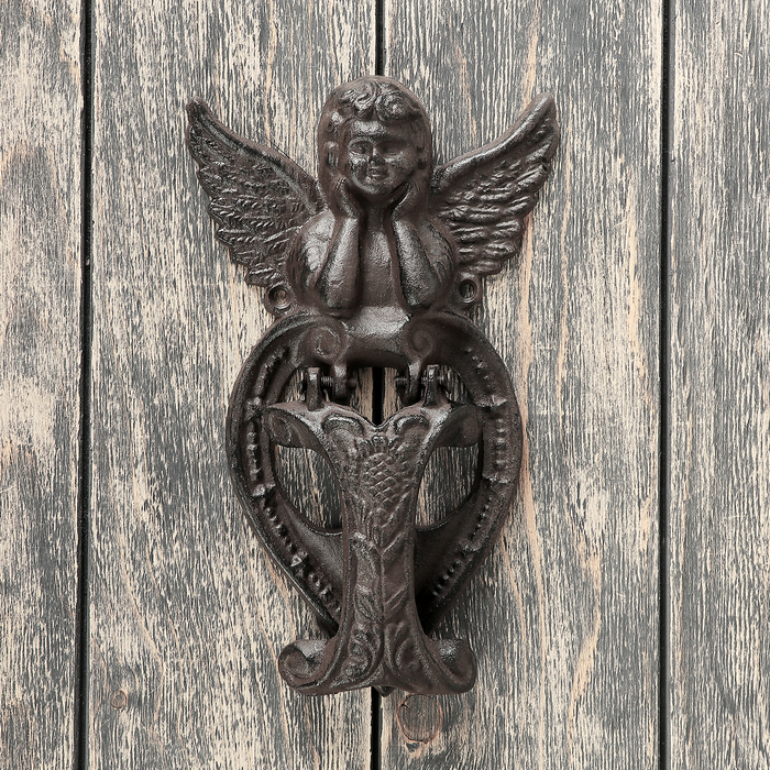 Настенный крючок "Ангел", винтаж, чугун, 14*23см