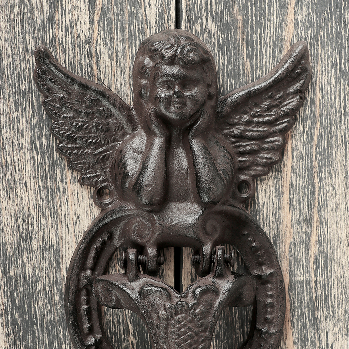 Настенный крючок "Ангел", винтаж, чугун, 14*23см