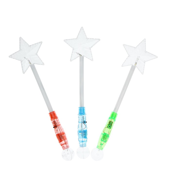 Палочка световая "Звезда", прозрачная, цвета МИКС