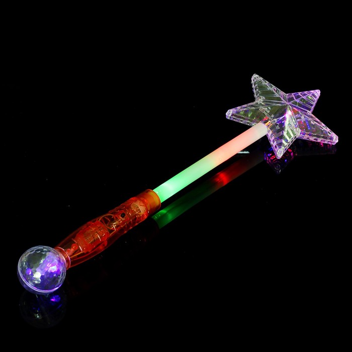 Палочка световая "Звезда", прозрачная, цвета МИКС