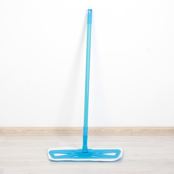 Швабра плоская телескопическая, насадка из микрофибры 39х10х77(130) см, цвет МИКС