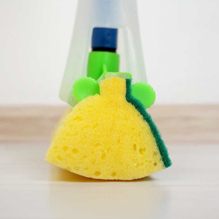 Швабра с роликовым отжимом, губка поролон 23х7х125 см