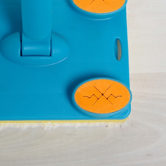 Швабра плоская со складным отжимом, телескопическая окрашенная ручка 28х9х95(130) см