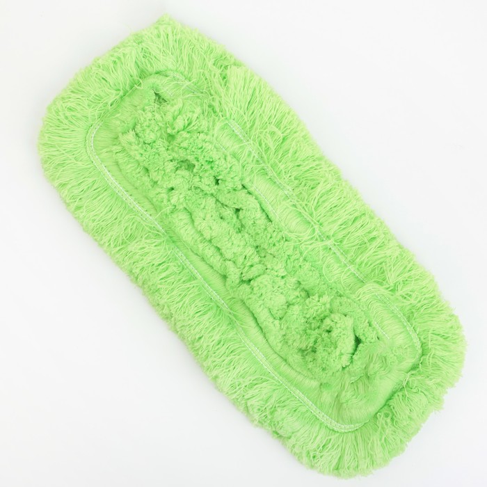 Насадка для плоской швабры, микрофибра 42х13 см, цвет зеленый
