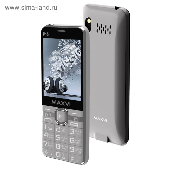 Сотовый телефон Maxvi P15 серый