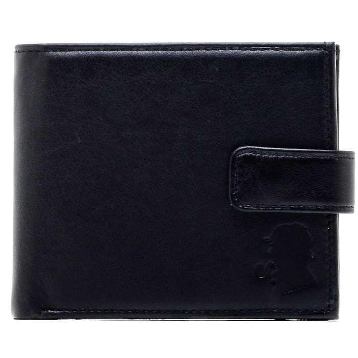 Портмоне мужское, размер 11,2х9,4 см, цвет чёрный