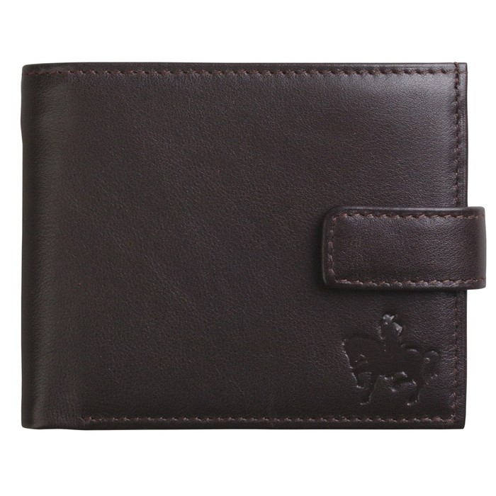 Портмоне мужское, размер 11,2х9,4 см, цвет коричневый