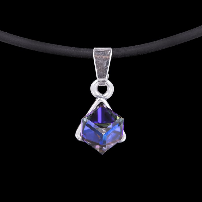 Кулон "Орест", разноцветный в чернёном серебре