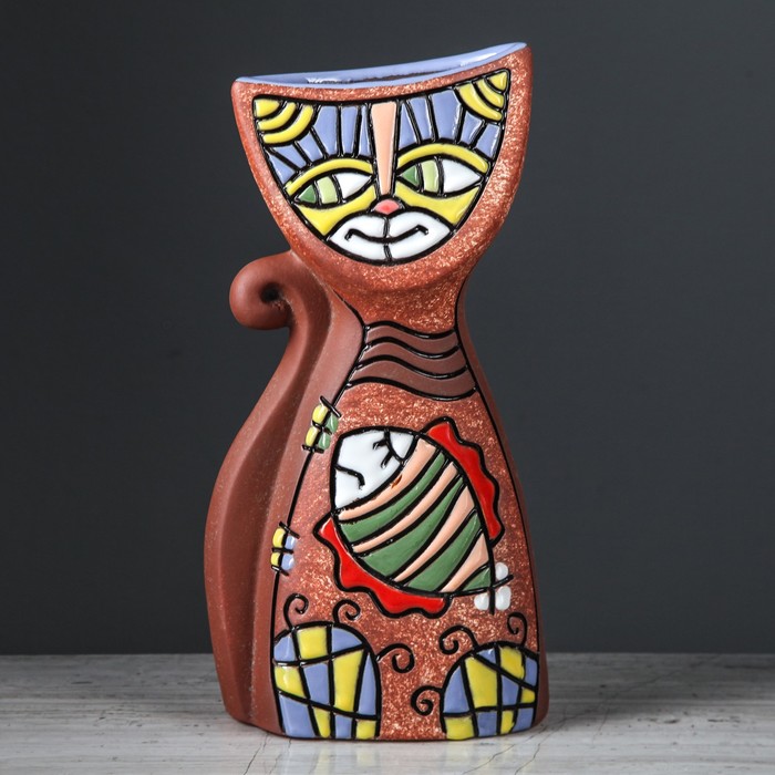 Ваза "Котик большой" 40 см, микс