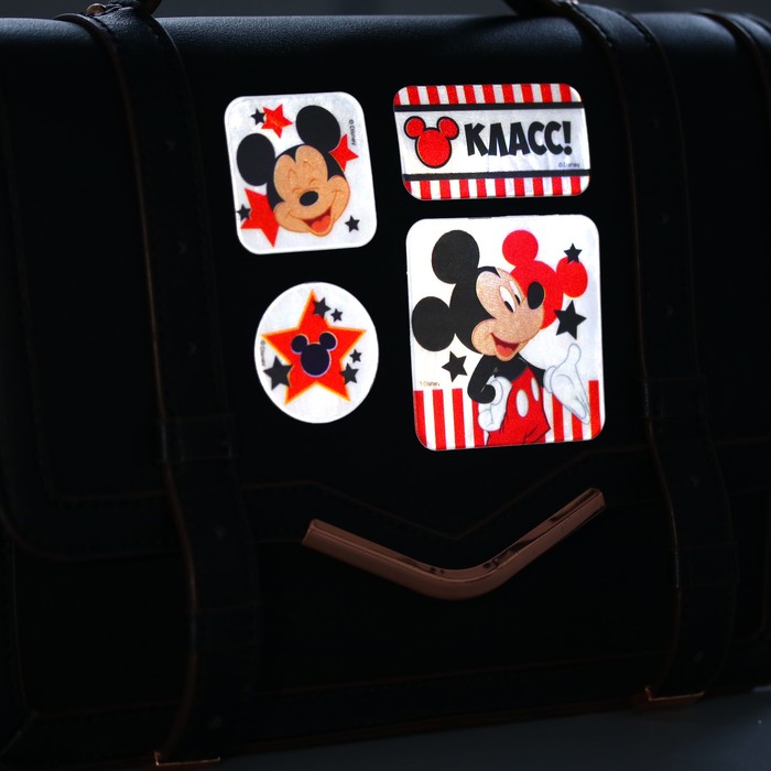 Наклейки светоотражающие "Супер!", Микки Маус 14х22см