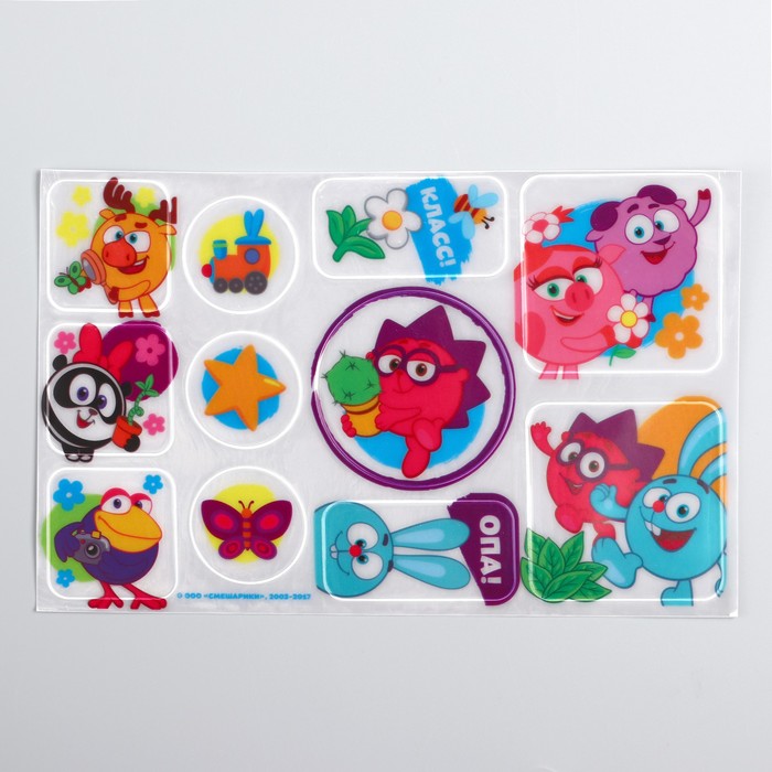 Наклейки светоотражающие СМЕШАРИКИ "Класс". 14х22 см