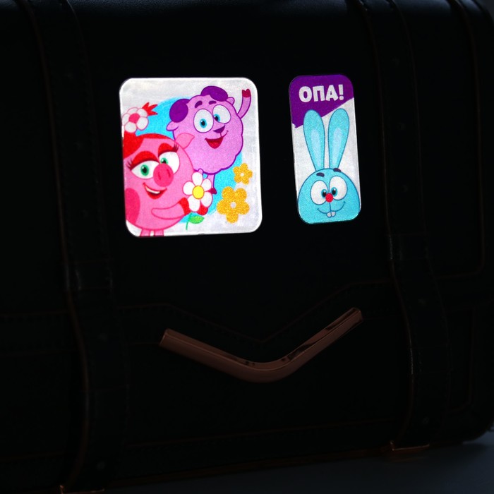 Наклейки светоотражающие СМЕШАРИКИ "Класс". 14х22 см