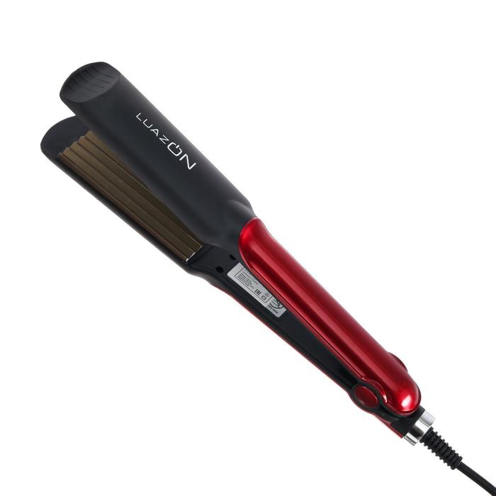 Щипцы-гофре LuazON LW-19, 40 Вт, алюминиевые пластины, красный