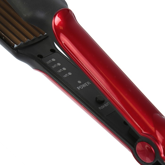 Щипцы-гофре LuazON LW-19, 40 Вт, алюминиевые пластины, красный