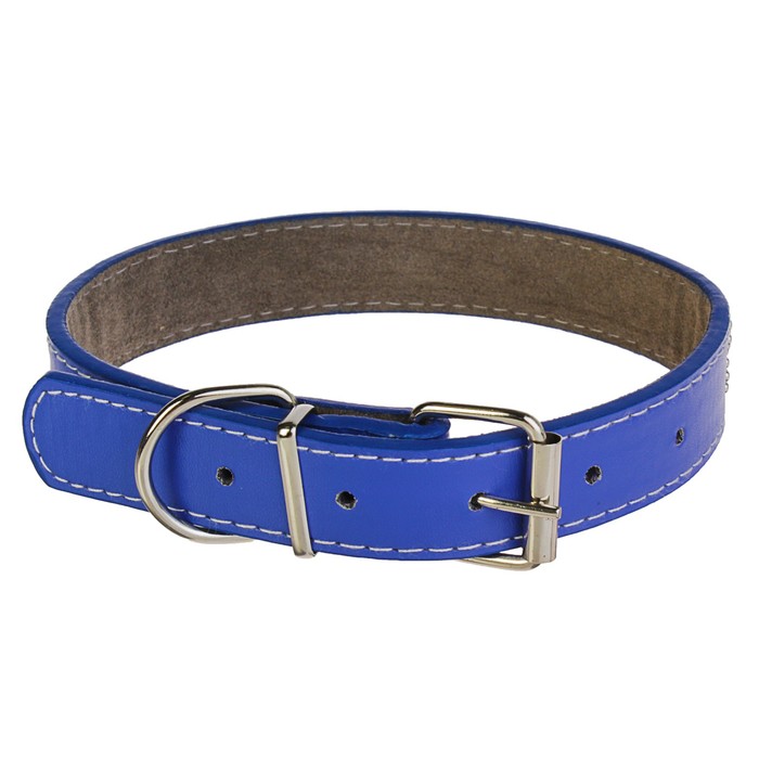 Ошейник морозостойкий украшенный "Косточки", 51,5 х 2,5 см, синий