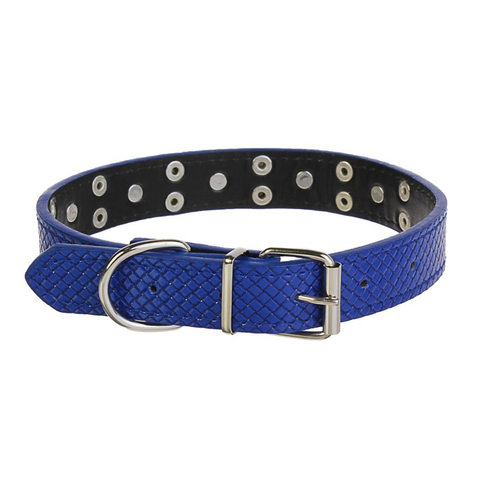 Ошейник рифленый "Путешественник", 52,5 х 2,5 см, синий