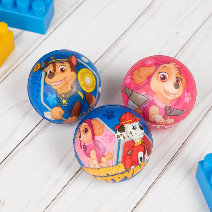 Щенячий патруль. Мягкий мяч "Командная работа!" 6,3см, микс
