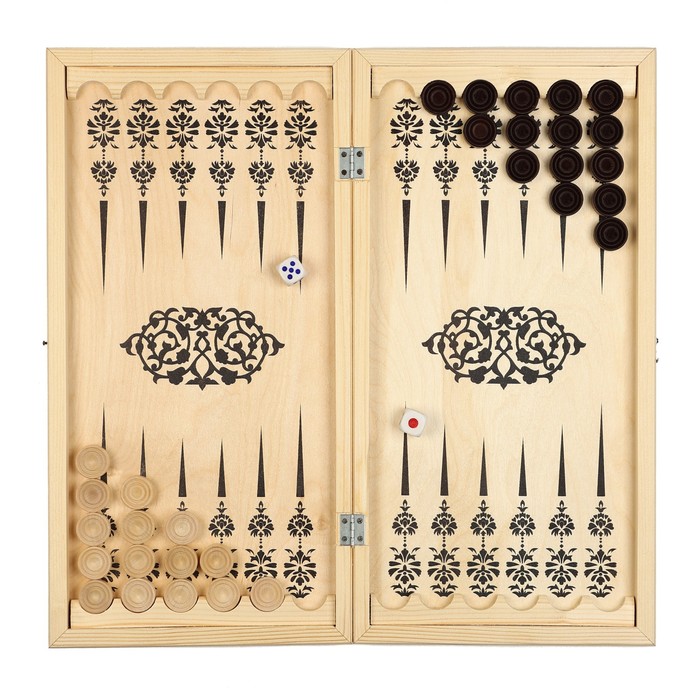 Нарды "Узор" (доска дерево 50х50 см)