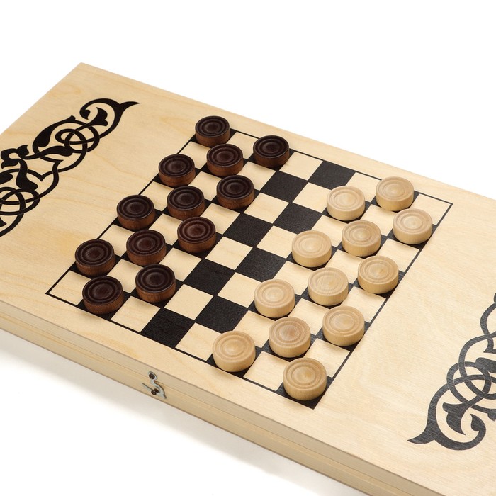 Нарды "Узор" (доска дерево 50х50 см)