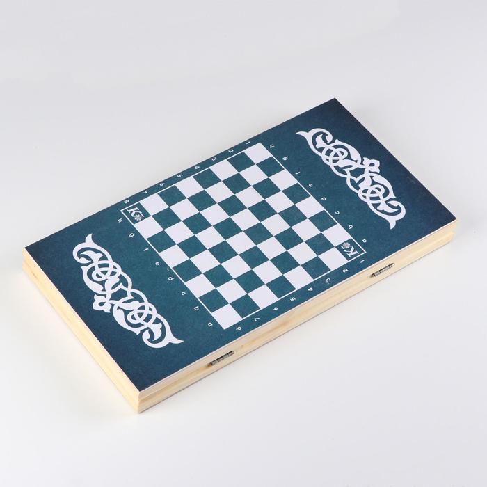 Настольная игра 2 в 1 "Нимфа": шашки, нарды, доска 40 х 40 см