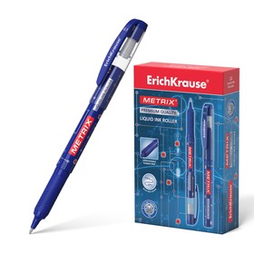 Ручка-роллер Erich Krause METRIX, узел 0.5, чернила синие, длина письма 1200 метров Ош