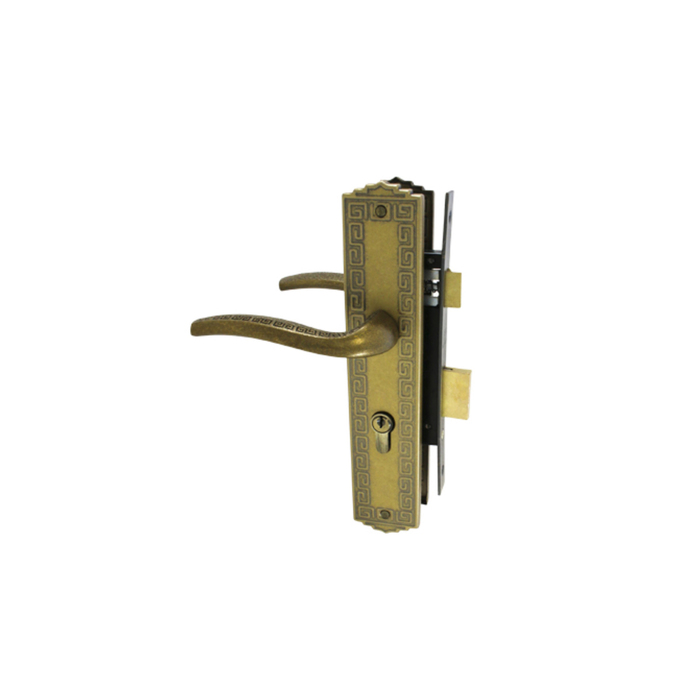 Замок врезной "АЛЛЮР" АРТ ЗВ4-70.06 OB, с ручками, цвет старинная бронза