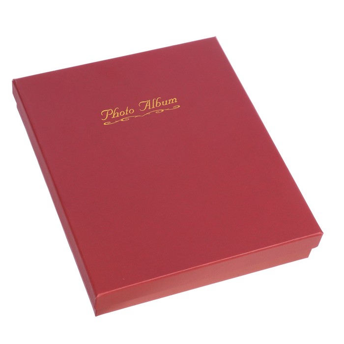 Фотоальбом магнитный 25 листов "На ремешке" в коробке кожзам МИКС 34,6х28,5х5,5 см
