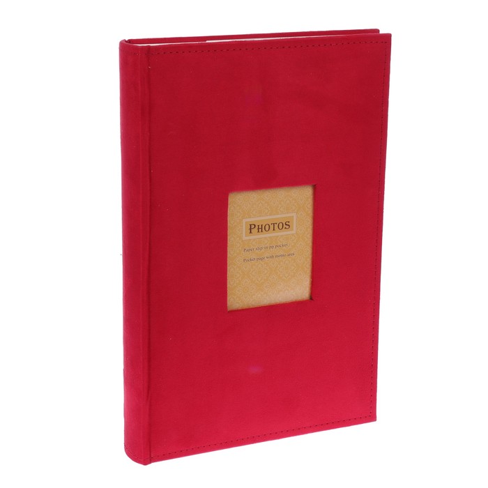 Фотоальбом на 300 фото 10х15 см "Красный" текстиль под замшу бум.листы 37х24,7х5 см