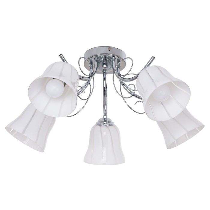 Люстра "Элли" 5x60Вт E27 хром 53х53х25см.