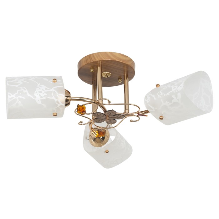 Люстра "Сарния" 2x60Вт E27 золото-коричневый 48х36х27см.