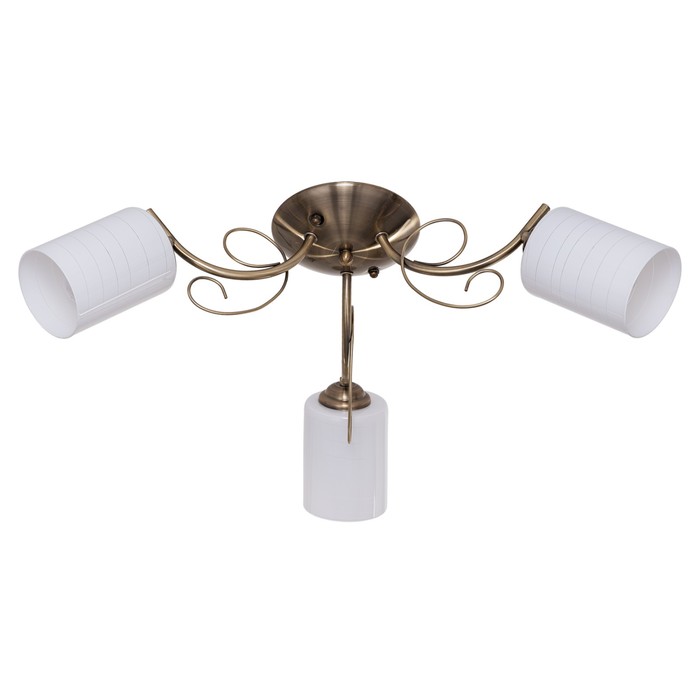 Люстра "Сильвия" 3x60Вт E27 бронза 35х35х15см.