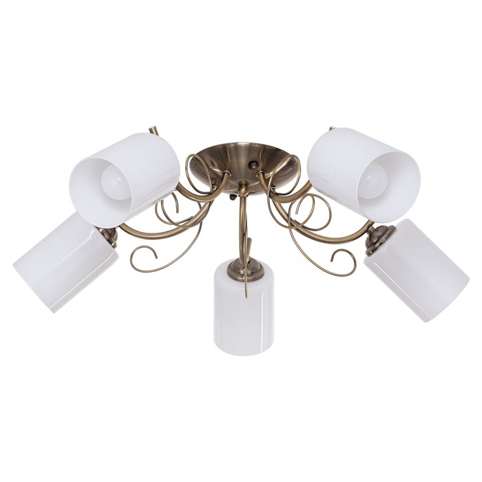 Люстра "Сильвия" 3x60Вт E27 бронза 55х55х15см.