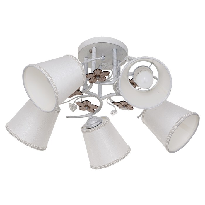 Люстра "Эрика" 5x40Вт E27 белый 68х55х23см.