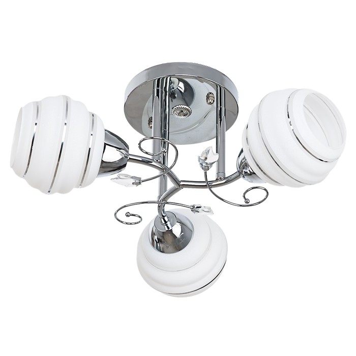 Люстра "Мелисса" 3x40Вт E27 хром 39х39х28см.